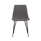 Armen Living Monte Contemporary Dining Chair in Charcoal Fabric with Black Metal Legs LCMOCHCH - alternate 5
